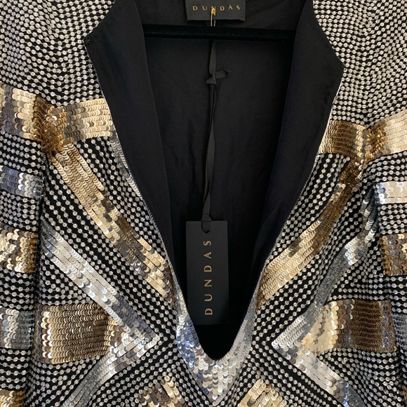 Dundas Sequin Mini Dress size 38 - Picture 4 of 11